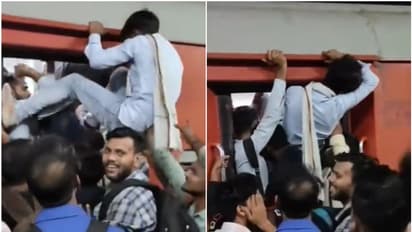 കടുകഠോരകുടുശകടമാണു ശനി ശരണമാരു ശിവനേ..! ട്രെയിനിൽ കയറ്റിപ്പറ്റാൻ ഇനി സർക്കസ് പഠിക്കണോ, വീഡിയോ വൈറൽ