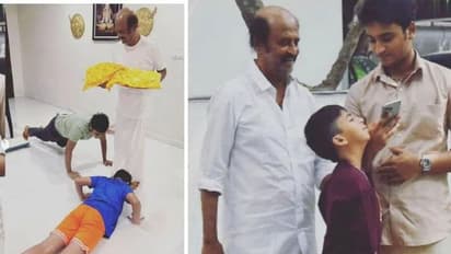 మనవళ్లతో రజినీకాంత్ దివాళి సెలబ్రేషన్స్, వైరల్ అవుతున్న ఫోటోస్..