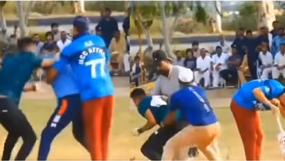 Viral video: Ugly brawl mars cricket match in Pakistan as teammates hammer each other with bats (WATCH)