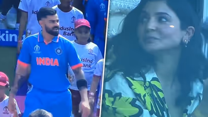ICC Cricket World Cup 2023: Anushka Sharma seen cheering for husband Virat Kohli at Wankhede; Read