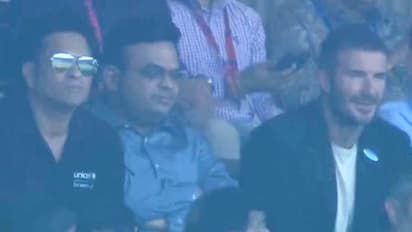 IND vs NZ: Jay Shah trolled for sitting between Sachin Tendulkar, David Beckham; sparks meme fest