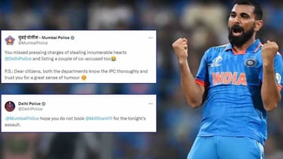 Mumbai and Delhi Police engage in playful banter over Mohammed Shami's heroics in World Cup 2023 semi-final
