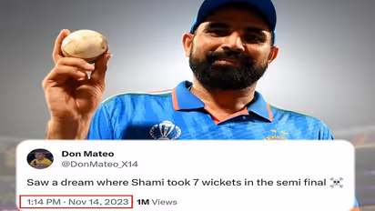 'Whatttt! Are you real?' X user's epic post predicting 7 wickets for Shami in World Cup semi final goes viral