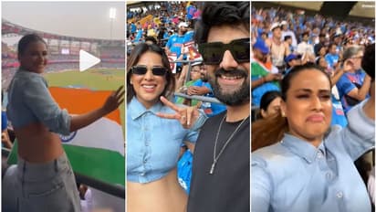 ഇന്ത്യ-കിവീസ് സെമിക്കിടെ ത്രസിപ്പിക്കുന്ന നൃത്തച്ചുവടുകള്! വാങ്കഡെയിലെ താരസുന്ദരിയെ കണ്ടെത്തി സോഷ്യല് മീഡിയ