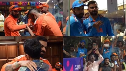 ഷമിയുടെ കൈയില് ചുംബിച്ച് അശ്വിന്, ആലിംഗനം ചെയ്ത് കോലിയും രോഹിത്തും; അപ്രതീക്ഷിത അതിഥിയായി ചാഹലും