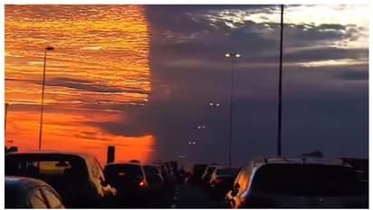 'വിഭജിക്കപ്പെട്ട ആകാശം'; കാഴ്ചക്കാരെ അത്ഭുതപ്പെടുത്തി ഒരു ആകാശത്തിന് രണ്ട് നിറം ! വീഡിയോ വൈറല്‍ 