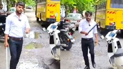   ఎలక్ట్రిక్ స్కూటర్‌పై రాడ్‌తో కోపాన్ని వెళ్లగక్కిన కస్టమర్..  ఎందుకు ఇలా  చేసాడో  తెలుసుకోండి..