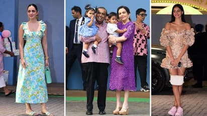 Mukesh, Nita Ambani celebrate their grandchildren's first birthday, celebs attend in floral outfits