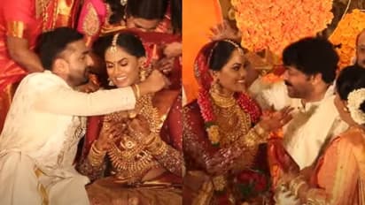 Malayalam actress Karthika Nair enters wedlock; Chiranjeevi, Suhasini, Revathi and more attend [WATCH]