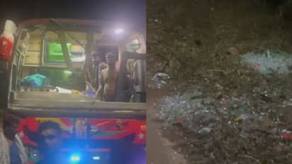 പത്തനംതിട്ടയില് ശബരിമല തീർത്ഥാടകരുടെ വാഹനത്തിന് നേരെ കല്ലേറ്, മുന്വശത്തെ ചില്ല് തകര്ന്നു