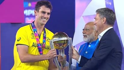WATCH: PM Modi, Australia's Deputy PM hand over ODI World Cup 2023 trophy to Cummins & Co.