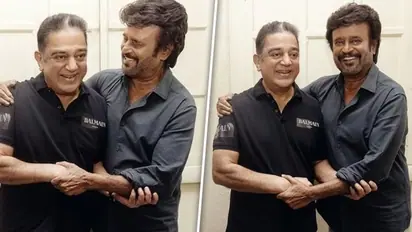 Treat for all Rajinikanth, Kamal Haasan's fans: Both stars shoot in same studio after 21 years (Photos)