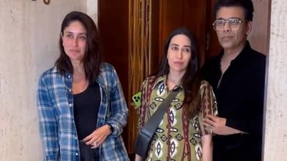 WATCH- Kareena Kapoor, Karishma Kapoor, Karan Johar join forces to visit Manish Malhotra