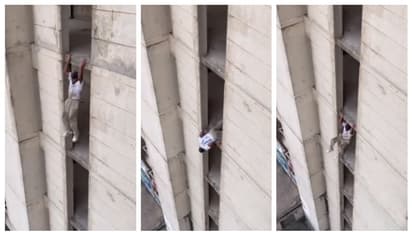 'അഭ്യാസി തന്നെ'; എട്ട് നില കെട്ടിടത്തില് നിന്നു അനായാസം ഇറങ്ങുന്നയാളുടെ വീഡിയോ വൈറല് !