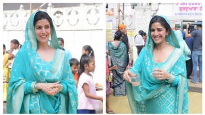 Guru Nanak Jayanti 2023: Nimrat Kaur visits Gurudwara at Santacruz [PICTURES]