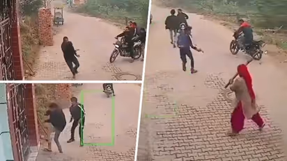 Dramatic Bhiwani shooting: Brave woman fends off gunmen with broom in viral CCTV footage (WATCH)