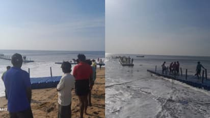 ഫ്ലോട്ടിങ്ബ്രിഡ്ജ് തിരയേറ്റത്തില്‍ തകര്‍ന്നതല്ല, അഴിച്ചുവച്ചതാണെന്ന് നടത്തിപ്പുകാർ;സുരക്ഷയില്ലെന്ന് പ്രതിപക്ഷം