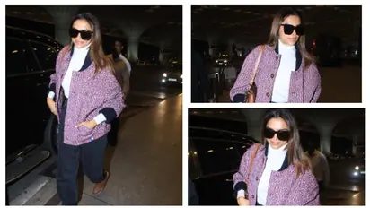 Deepika Padukone serves major winter fashion goals at Mumbai airport [PICTURES]
