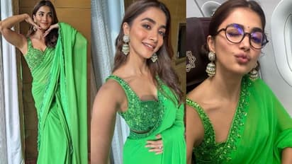 చిన్న బ్లౌజ్ లో అందాలు కనిపించేలా కరెక్ట్ పొజిషన్ లో సెల్ఫీ తీసిన పూజా హెగ్డే.. ఫ్లైట్ లో కూడా ముద్దులు.. 