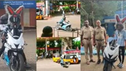 കിട്ടിയോ? ഇല്ല, ചോദിച്ചുവാങ്ങിച്ചു! ചതിച്ചത് ഹെൽമെറ്റ് മാത്രമല്ല കയ്യിലിരിപ്പും, ബൈക്ക് സ്റ്റേഷനിൽ, പിഴയും