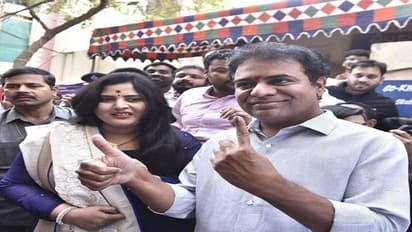 K. Taraka Rama Rao...ఓటేసి ప్రజాస్వామ్య స్ఫూర్తిని చాటాలి: బంజారాహిల్స్లో ఓటేసిన కేటీఆర్