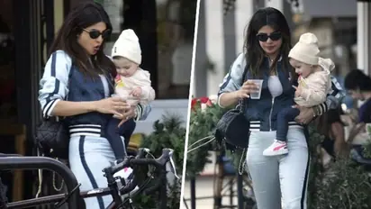 Priyanka Chopra with daughter Malti Marie Jonas spotted in LA, steals heart in Daddy's mini hoodie [PICTURES]