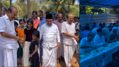 തളി ശിവ ക്ഷേത്രത്തിലെ അയ്യപ്പൻ വിളക്ക് കൂടാൻ പാണക്കാട്  തങ്ങളും കുഞ്ഞാലിക്കുട്ടിയും, വേങ്ങരയുടെ പതിവ് കാഴ്ച !