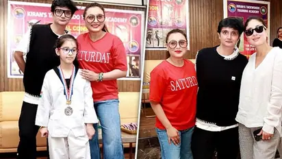 Kareena Kapoor's son Taimur Ali Khan clinches gold at Taekondo; Rani Mukherji presents medals [PICTURES]