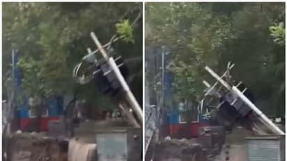 சென்னை சாலையில் சரிந்த டிரான்ஸ்பார்மர்! மின் விநியோகம் நிறுத்தப்பட்டதால் பெரும் விபத்து தவிர்ப்பு!