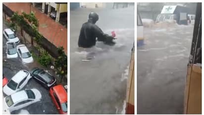 മിഗ്ജൗമ് ചുഴലിക്കാറ്റ്: കടലിന് നടുവില്‍ പെട്ടത് പോലെ ചെന്നൈ നഗരം; വീഡിയോ വൈറല്‍  