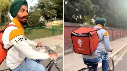 Cycles 40 km daily, aspires to be IAS officer: Internet touched by student-turned-food delivery agent's story