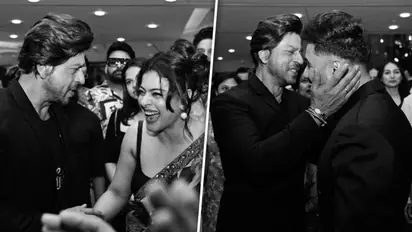 'The Archies' premiere: Shah Rukh Khan hugs Emmy award winner Vir Das; reunites with Kajol [PICTURES]
