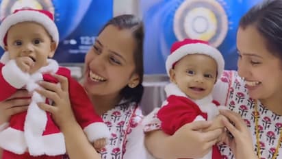 സാന്താക്ലോസായി കുഞ്ഞ് ആത്മജ, ക്രിസ്മസ് ആശംസകൾ നേർന്ന് ആരാധകർ