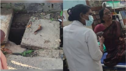 പെരുമ്പാവൂരിൽ ഇളകിമാറിയ സ്ലാബുകൾക്കിടയിൽ കാൽ കുരുങ്ങി; 62കാരിക്ക് പരിക്ക്