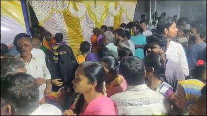 பொதுமக்களுக்கு நிவாரண பொருள் வழங்கிய அண்ணாமலை; ஒரே நேரத்தில் ஆயிரக்கணக்கானோர் குவிந்ததால் தள்ளுமுள்ளு