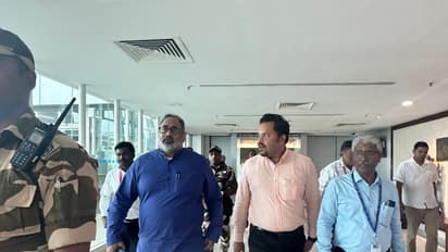 சென்னையில் புயல் பாதித்த இடங்களை ஆய்வு செய்தார் மத்திய இணையமைச்சர் ராஜீவ் சந்திரசேகர்..