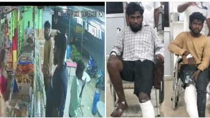 பெண்ணிடம் கத்தியை காட்டி பணம் பறித்த ரவுடிகள்.! போலீஸ் விசாரணையில் வழுக்கி விழுந்து கால் உடைந்ததில் மாவுகட்டு
