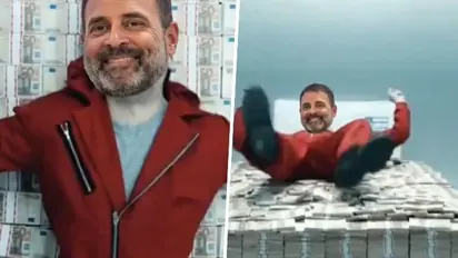 BJP's video portrays Rahul Gandhi in 'Money Heist' sequence amidst record I-T recovery (WATCH)