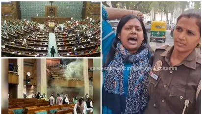 ലോക്സഭയിലെത്തിയവര്‍ സ്പ്രേ ഒളിപ്പിച്ചത് ഷൂവിനുളളിൽ, യുവതി അടക്കം 4 പേര്‍ അറസ്റ്റിൽ; പാര്‍ലമെന്റിൽ വൻ വീഴ്ച 