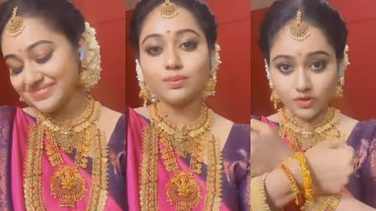 വധുവായി അണിഞ്ഞൊരുങ്ങി മേഘ്‌ന, വൈറലായി വീഡിയോ