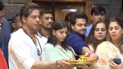 Watch: Shah Rukh Khan, daughter Suhana Khan seek blessings at Shirdi Sai Baba temple 