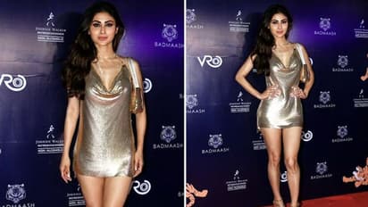 Mouni Roy looks SEXY in golden shimmery backless dress