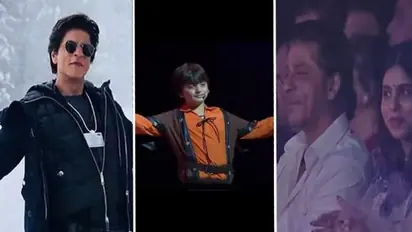 Watch: Shah Rukh Khan gets emotional as AbRam aces his signature open-arms pose on stage
