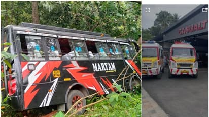 മൂന്നാറിൽ നിന്നും മടങ്ങിയ ടൂറിസ്റ്റ് ബസ് നിയന്ത്രണം വിട്ട് മറിഞ്ഞ് അപകടം, പതിനഞ്ചോളം പേർക്ക് പരിക്ക്