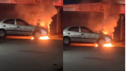 പുലർച്ചെ എയർപോർട്ടിൽ പോയിവരവെ കാറിന്റെ മുന്നിൽ തീ, നോക്കുന്ന നേരം കൊണ്ട് ആളി, വാഹനത്തിലുള്ളവർ രക്ഷപ്പെട്ടു