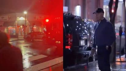 WATCH: The moment when sedan rammed into Biden's security detail