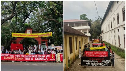 എണ്ണാമെങ്കിൽ എണ്ണിക്കോ എന്ന് ഗവർണറോട് എസ്എഫ്ഐ, മഹാരാജാസിൽ മത്സരം വരെ നടത്തി; നിരനിരയായി ഉയർന്ന് ബാനറുകൾ