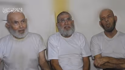 Hamas releases video showing 3 Israeli hostages, Israel calls it 'cruelty against elderly civilians' (WATCH)