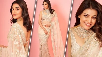 In pictures: Kajal Aggarwal's sheer saree ensemble sets the style bar high