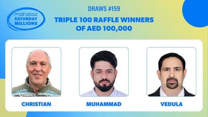 ക്രിസ്മസ് എത്തും മുൻപേ സമ്മാനം; മൂന്നു പേർക്ക് ഒരു ലക്ഷം ദിർഹം നൽകി മഹ്സൂസ്